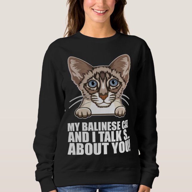 Sweatshirt Balinese Dad  Balinese Mom  Balinese cats (Devant)