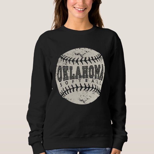 Sweatshirt Balle de softball Oklahoma (Devant)