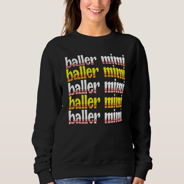 Sweatshirt Baller Mimi Softball Baseball Mimi Grand-mère (Devant)