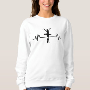 Sweatshirt Ballerina Heartbeat Design Amusant Classic Ballet
