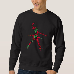 Sweatshirt Ballerine Red Roses Flower Ballet Dancer Floral Ba