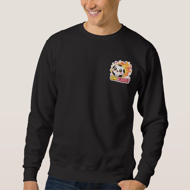 Sweatshirt Ballon de foot "En feu"  (Devant)