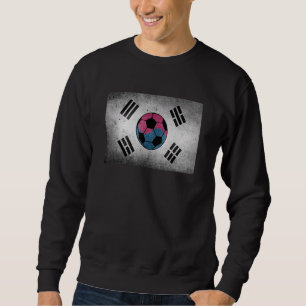 Sweatshirt Ballon de football vintage drapeau Corée du Sud Fo