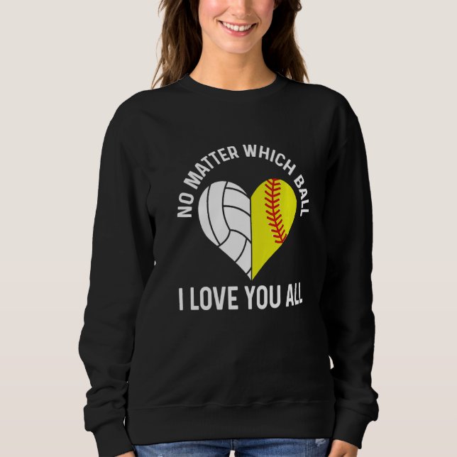 Sweatshirt Ballon Pour Un Joueur De Softball & Volley (Devant)