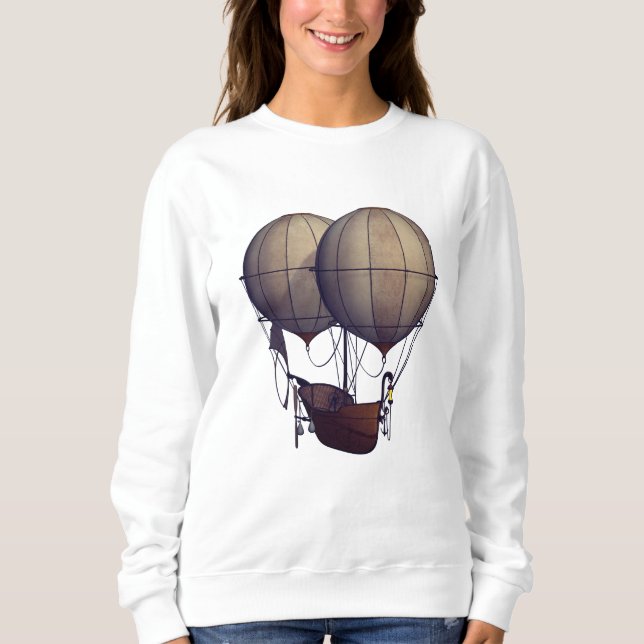 Sweatshirt Ballons à vapeur à air chaud avec navire (Devant)