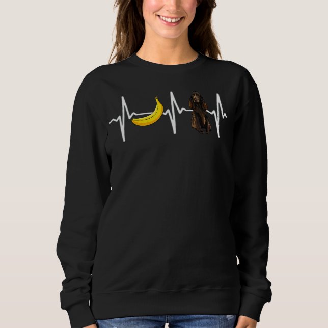 Sweatshirt Banana Field Spaniel Heartbeat Chien (Devant)