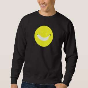 Sweatshirt Banana Smile Face Joyeux Fruit Amusant Amusant Cut