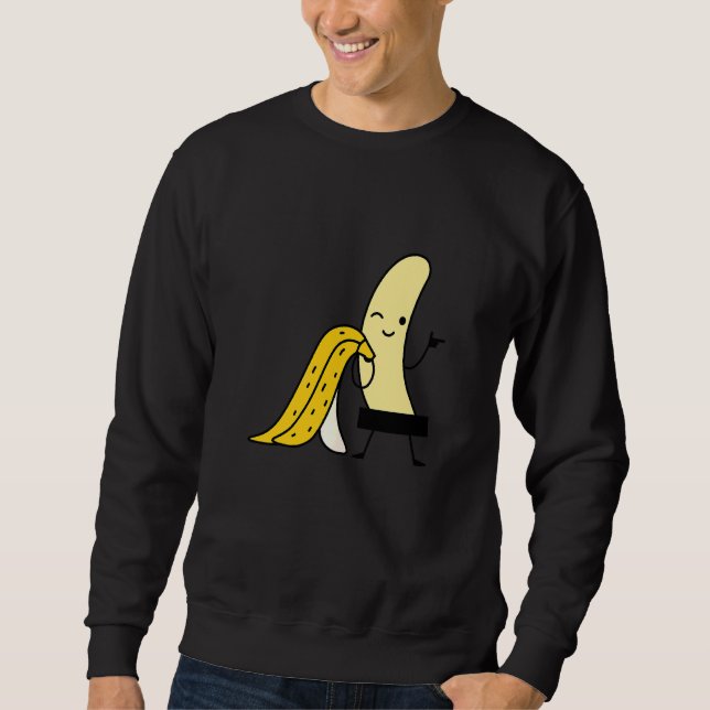 Sweatshirt Banane jaune censurée Fruits d'impression (Devant)