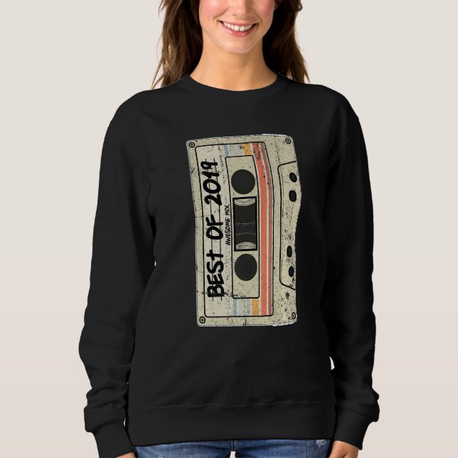 Sweatshirt Bande Cassette Rétro Meilleur de 2019 (Devant)