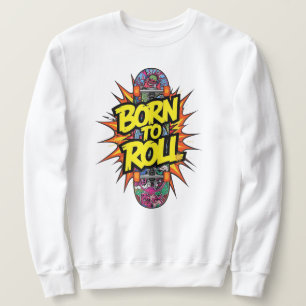 Sweatshirt Bande dessinée explosive "Nés pour rouler" pour pl