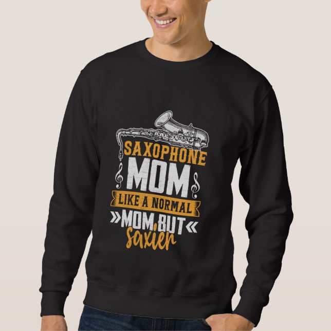 Sweatshirt Bande Drôle Marching Saxophone Maman Normal Mais S (Devant)