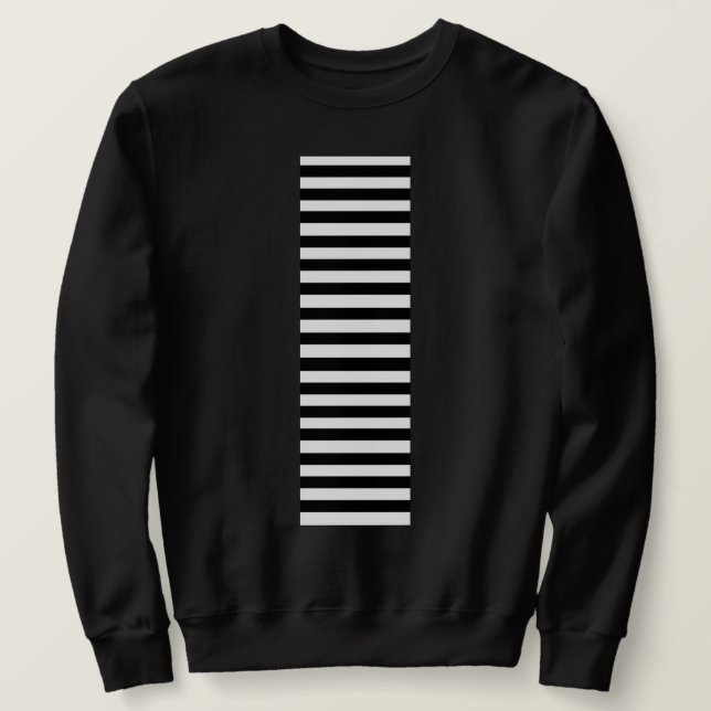 Sweatshirt Bande noire et blanche (Design devant)