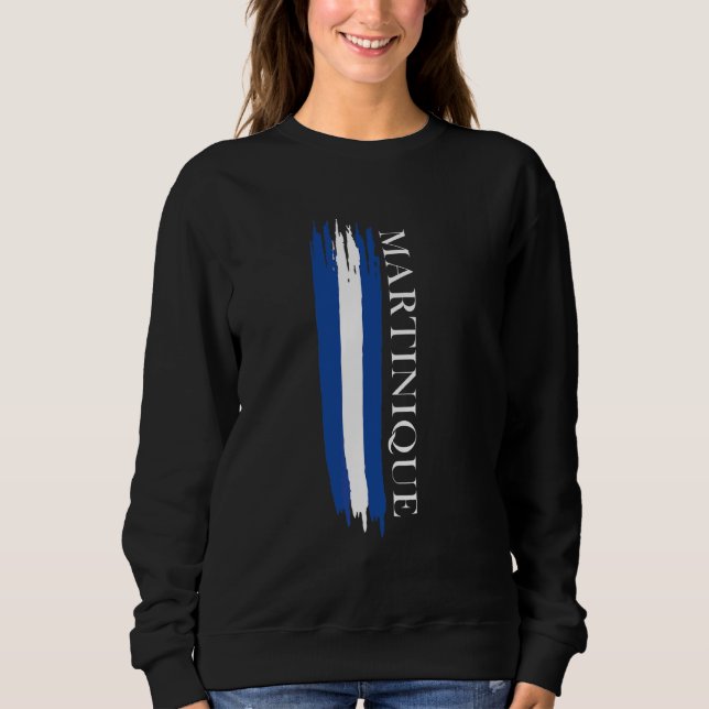 Sweatshirt Bandes de couleur du drapeau de la Martinique (Devant)