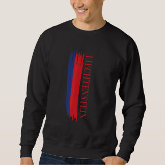 Sweatshirt Bandes de couleur du drapeau du Liechtenstein