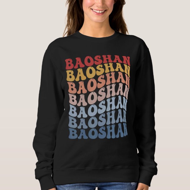 Sweatshirt Baoshan City Groovy Retro (Devant)