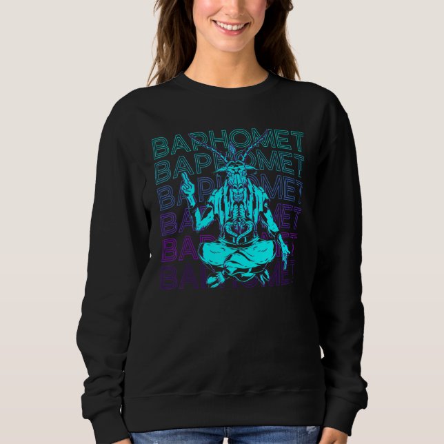 Sweatshirt Baphomet Chèvre Occulte Satanic Horned King Baphom (Devant)