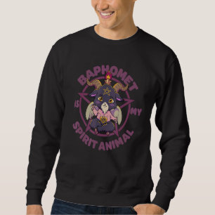 Sweatshirt Baphomet Mon Animal Spirituel Ésotérique Mignon Sa