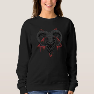 Sweatshirt Baphomet pentagramme satanique occulte art métal s