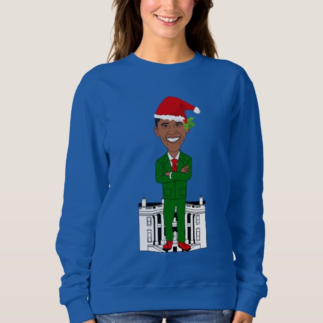 Sweatshirt barack obama santa claus (Devant)