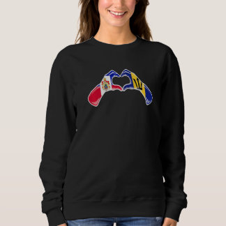 Sweatshirt Barbados Haiti Flag Barbadian Haitian Heart  