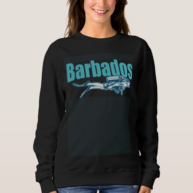 Sweatshirt Barbados Scuba Diver Souvenir (Devant)