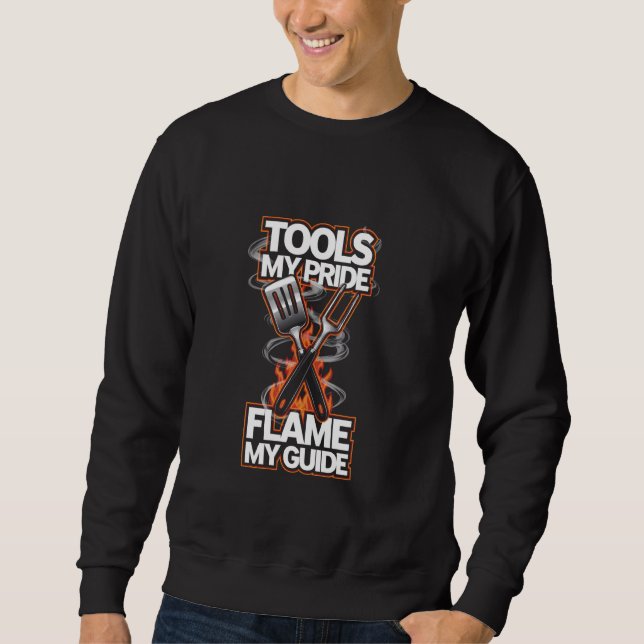 Sweatshirt Barbecue Outils Ma Fierté Fumée Pitmaster Grillade (Devant)