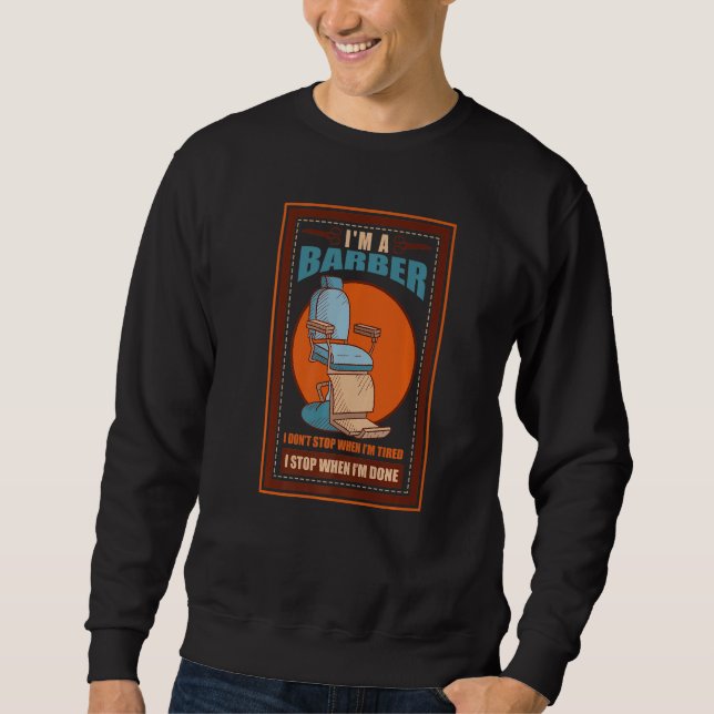 Sweatshirt Barber Barbershop Coiffeuse coiffeuse coiffeuse co (Devant)