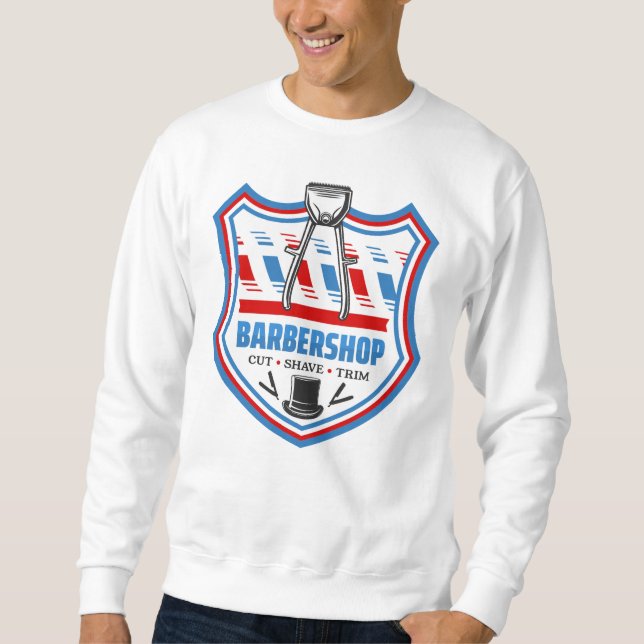 Sweatshirt Barbershop Barber (Devant)