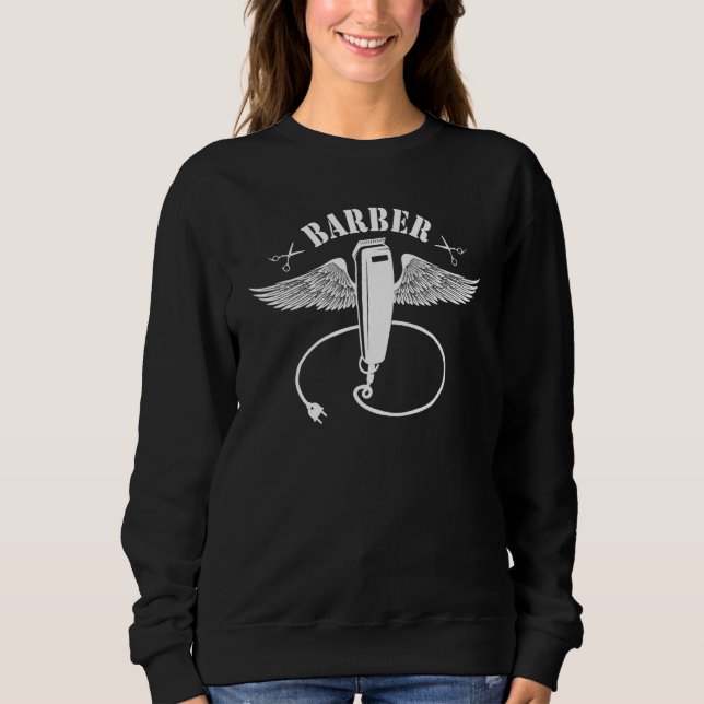 Sweatshirt Barbier Barbier Ciseaux Lame Coupe-cheveux Boutiqu (Devant)