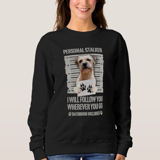 Sweatshirt Barbour Border Terrier Harceleur Personnel (Devant)