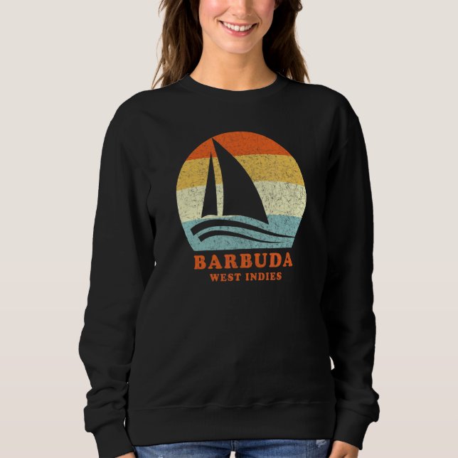 Sweatshirt Barbuda Antilles Vintage Rétro Voile (Devant)