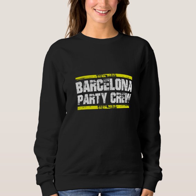 Sweatshirt Barcelona City Party Crew Team (Devant)