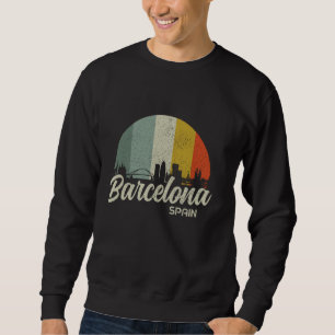 Sweatshirt Barcelona Skyline Espagne Vintage souvenir espagno