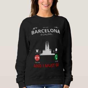 Sweatshirt Barcelone Appelle Espagne Souvenir