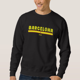 Sweatshirt Barcelone Espagne Drapeau Espagnol Espana Souveni