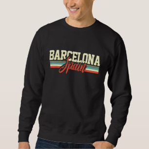 Sweatshirt Barcelone Espagne Rétro