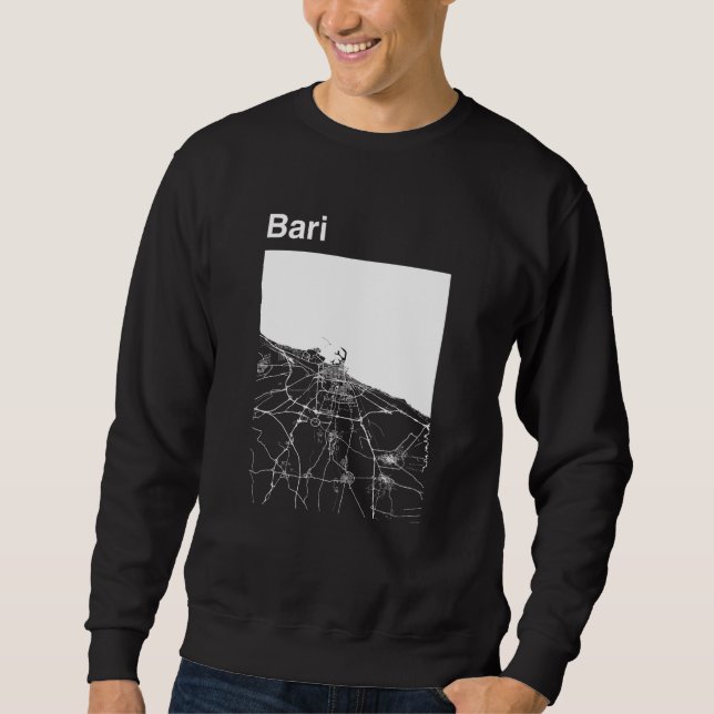 Sweatshirt Bari Italy Classic City Map Graphic (Devant)
