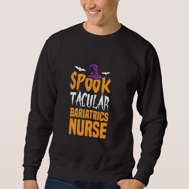 Sweatshirt Bariatrics Spooktacular Infirmière Halloween Bat a (Devant)