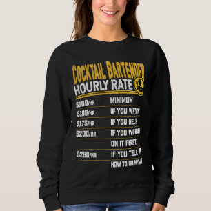 Sweatshirt Barman de cocktail drôle Barman Mixologue Hou