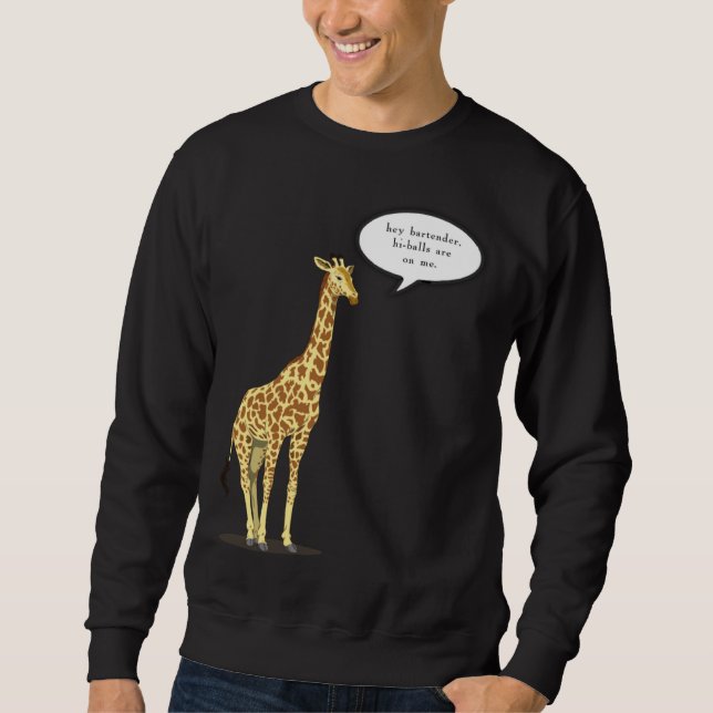 Sweatshirt Barman Les Highballs Sont Sur La Girafe (Devant)