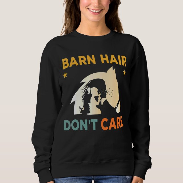 Sweatshirt Barn Cheveux pas se soucier Rancher Cheval équitat (Devant)