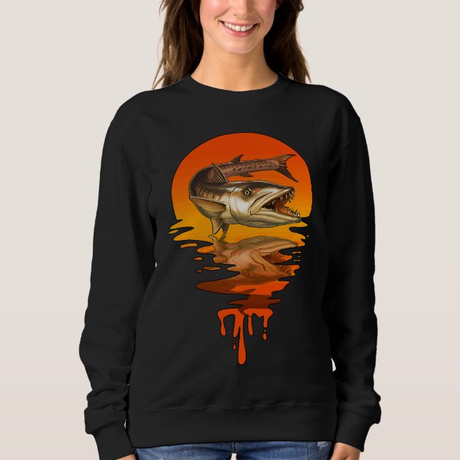 Sweatshirt Barracuda de style rétro vintage (Devant)