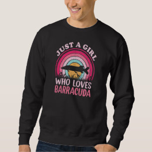 Sweatshirt Barracuda Poisson Vintage Rétro Juste Une Fille Qu