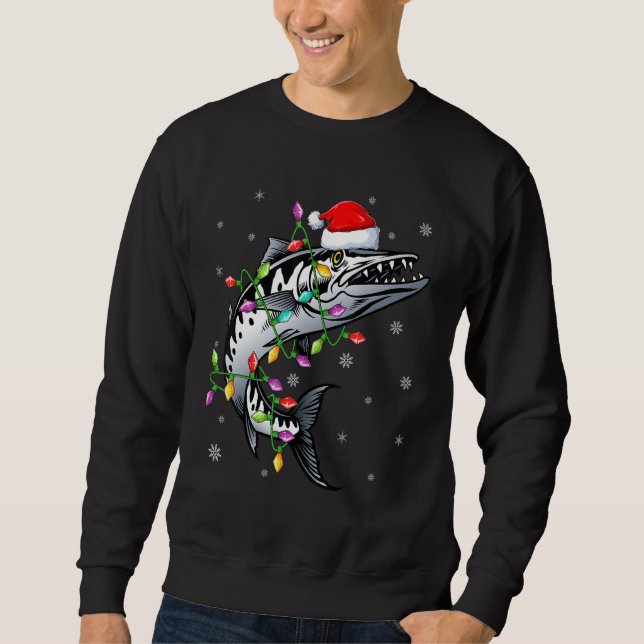 Sweatshirt Barracuda Poissons Flammes Reindeer Barracuda Ch (Devant)