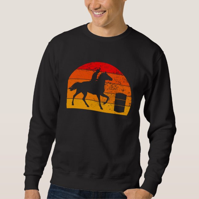 Sweatshirt Barrel Racing Barrel Racer Horse Riding Rodeo Cowg (Devant)