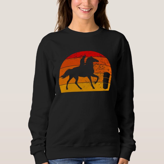 Sweatshirt Barrel Racing Barrel Racer Horse Riding Rodeo Cowg (Devant)