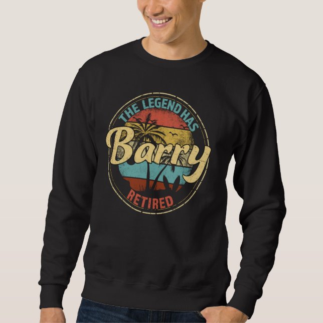Sweatshirt Barry Legend A Retraité Personnalisé La Retraite (Devant)