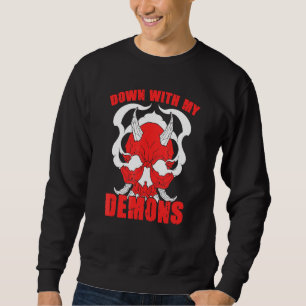 Sweatshirt Bas les démons accordent poignée de main esthétiqu