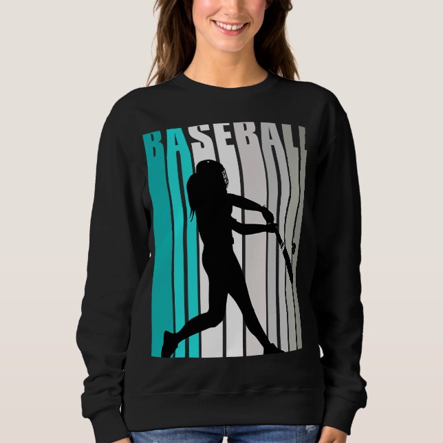 Sweatshirt Base-ball Fille Baseball Cool Unique Softball Fan  (Devant)