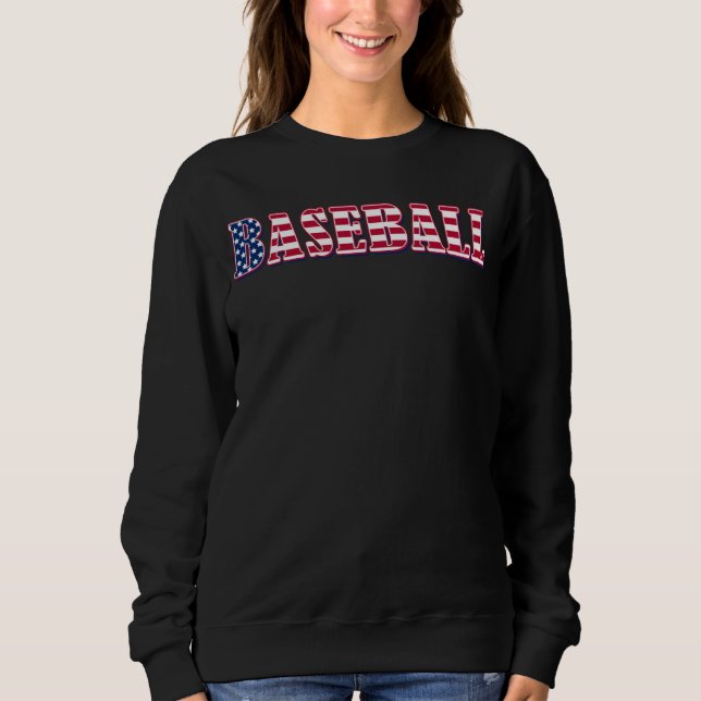 Sweatshirt Baseball American Flag  Baseball (Devant)